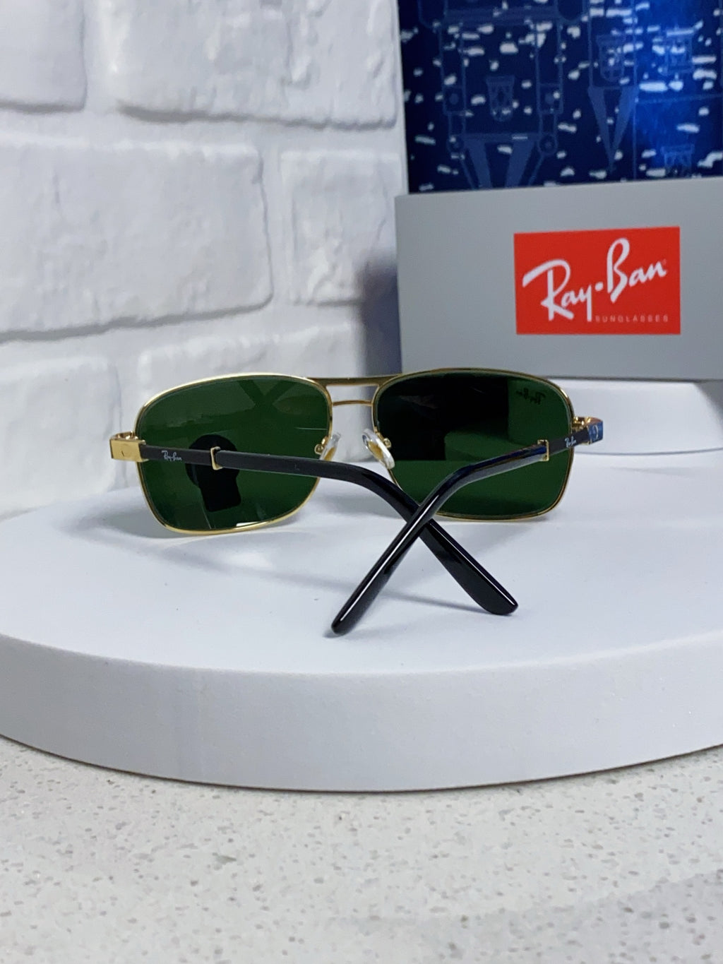 Ray-Ban RB4832 Square Green Lens Sunglasses for Men - 466467 - detail image 3