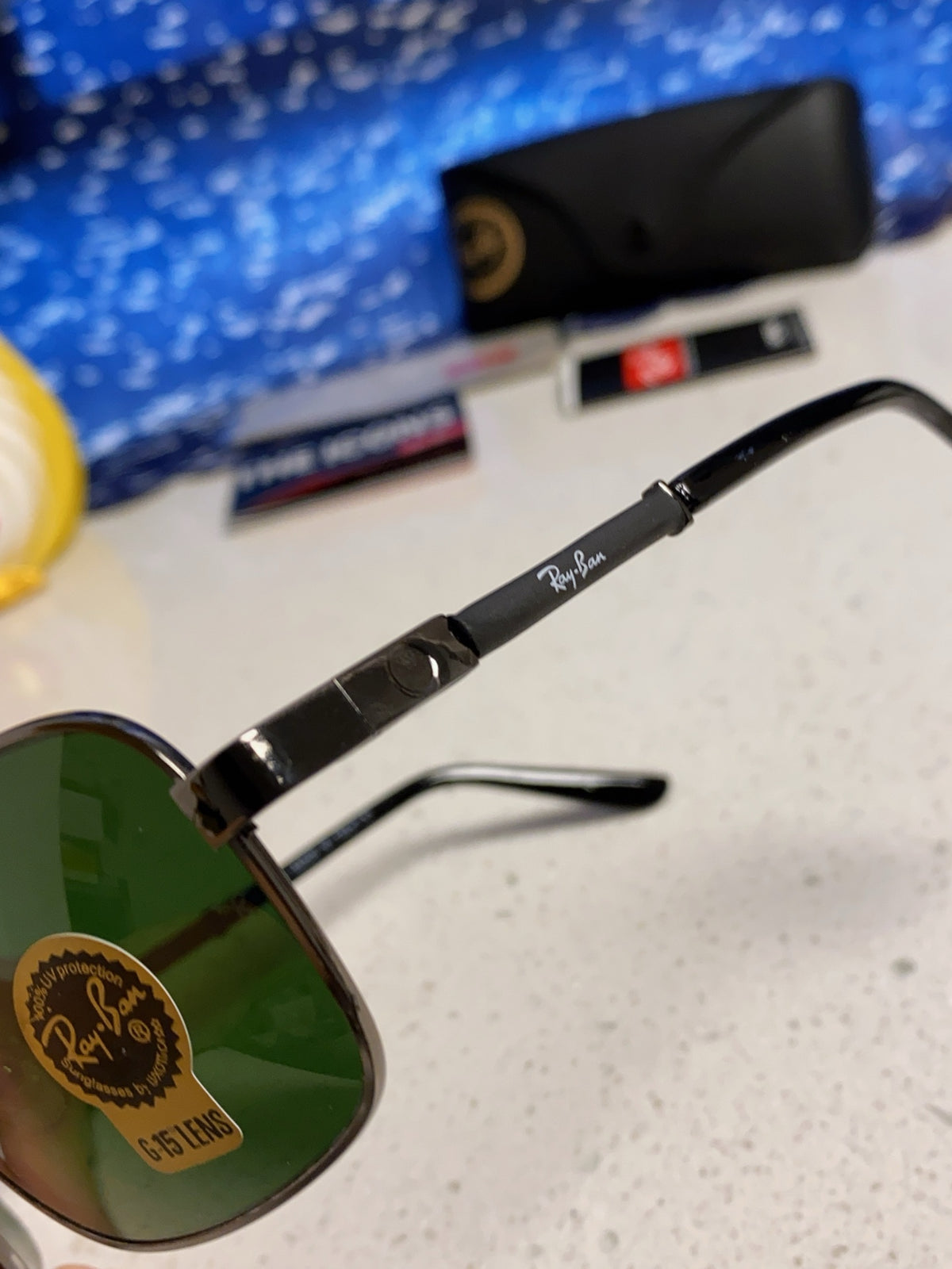 Ray-Ban RB4832 Square Green Lens Sunglasses for Men - 466468 - detail image 7