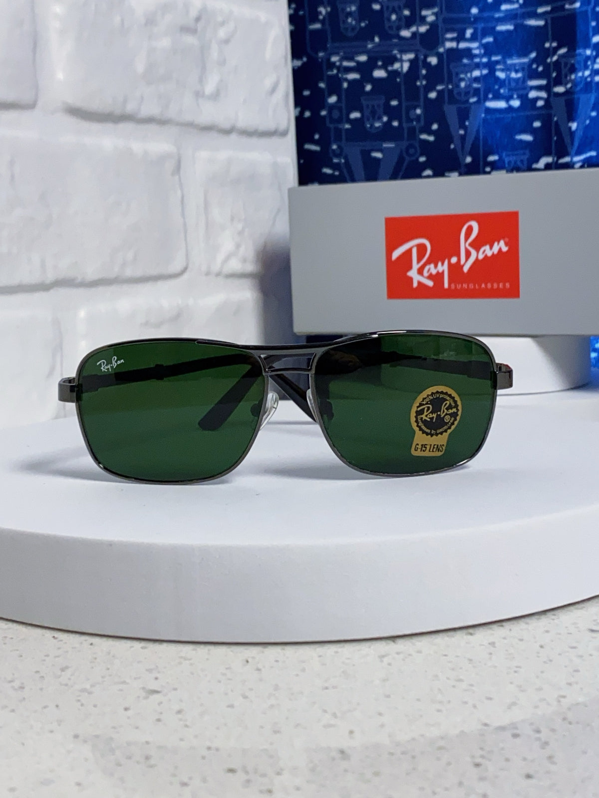 Ray-Ban RB4832 Square Green Lens Sunglasses for Men - 466468 - detail image 2