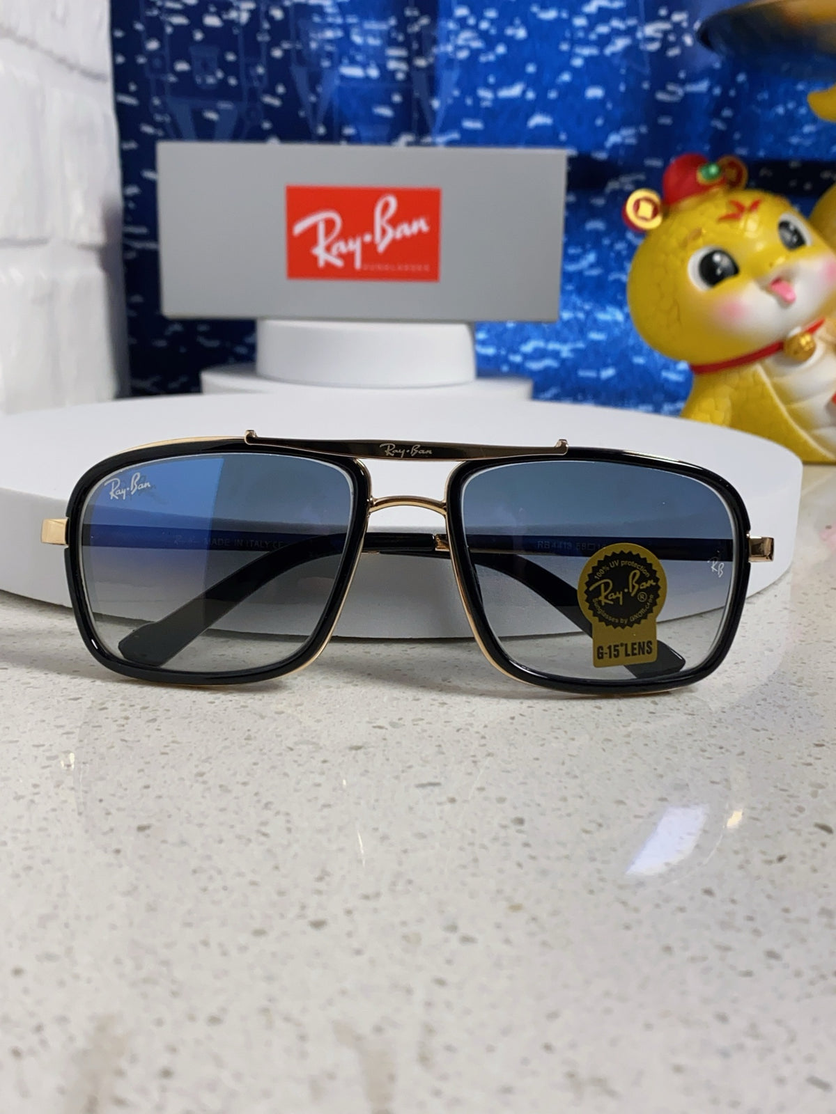 Ray-Ban RB4413 Square Silver Lens Sunglasses for Men & Women - 466529 - detail image 9