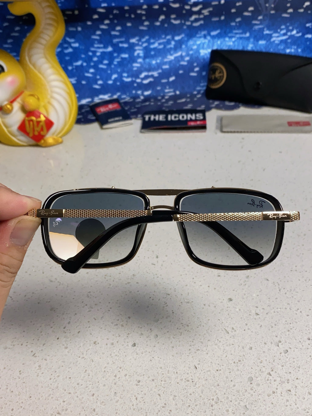 Ray-Ban RB4413 Square Silver Lens Sunglasses for Men & Women - 466529 - detail image 5