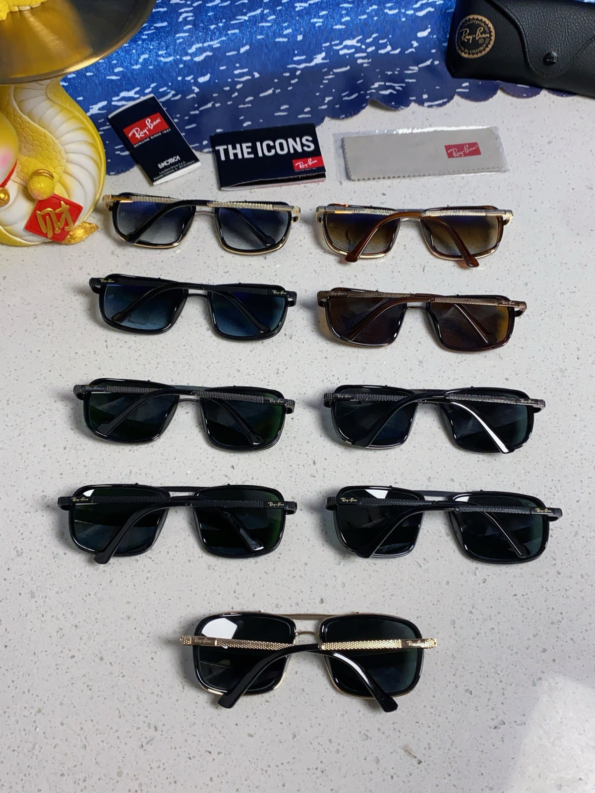 Ray-Ban RB4413 Square Silver Lens Sunglasses for Men & Women - 466536 - detail image 11