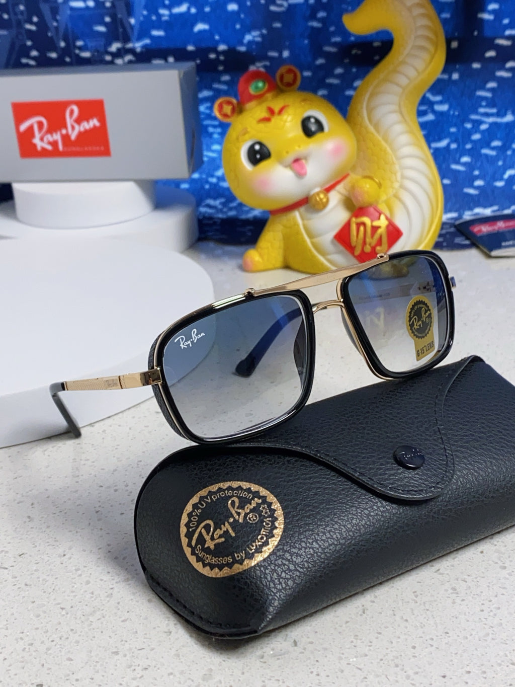 Ray-Ban RB4413 Square Silver Lens Sunglasses for Men & Women - 466529 - detail image 10