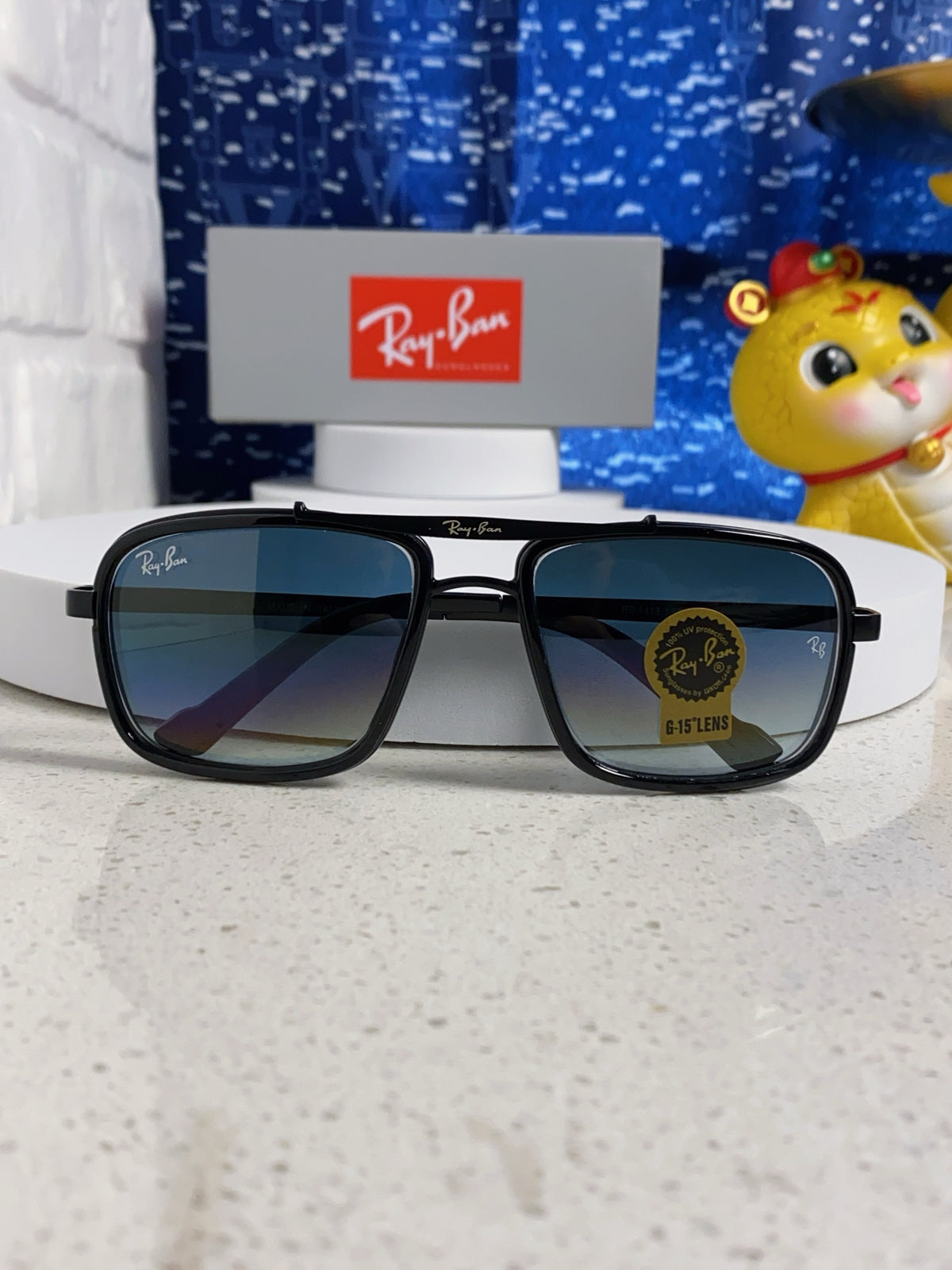 Ray-Ban RB4413 Square Silver Lens Sunglasses for Men & Women - 466530 - detail image 9