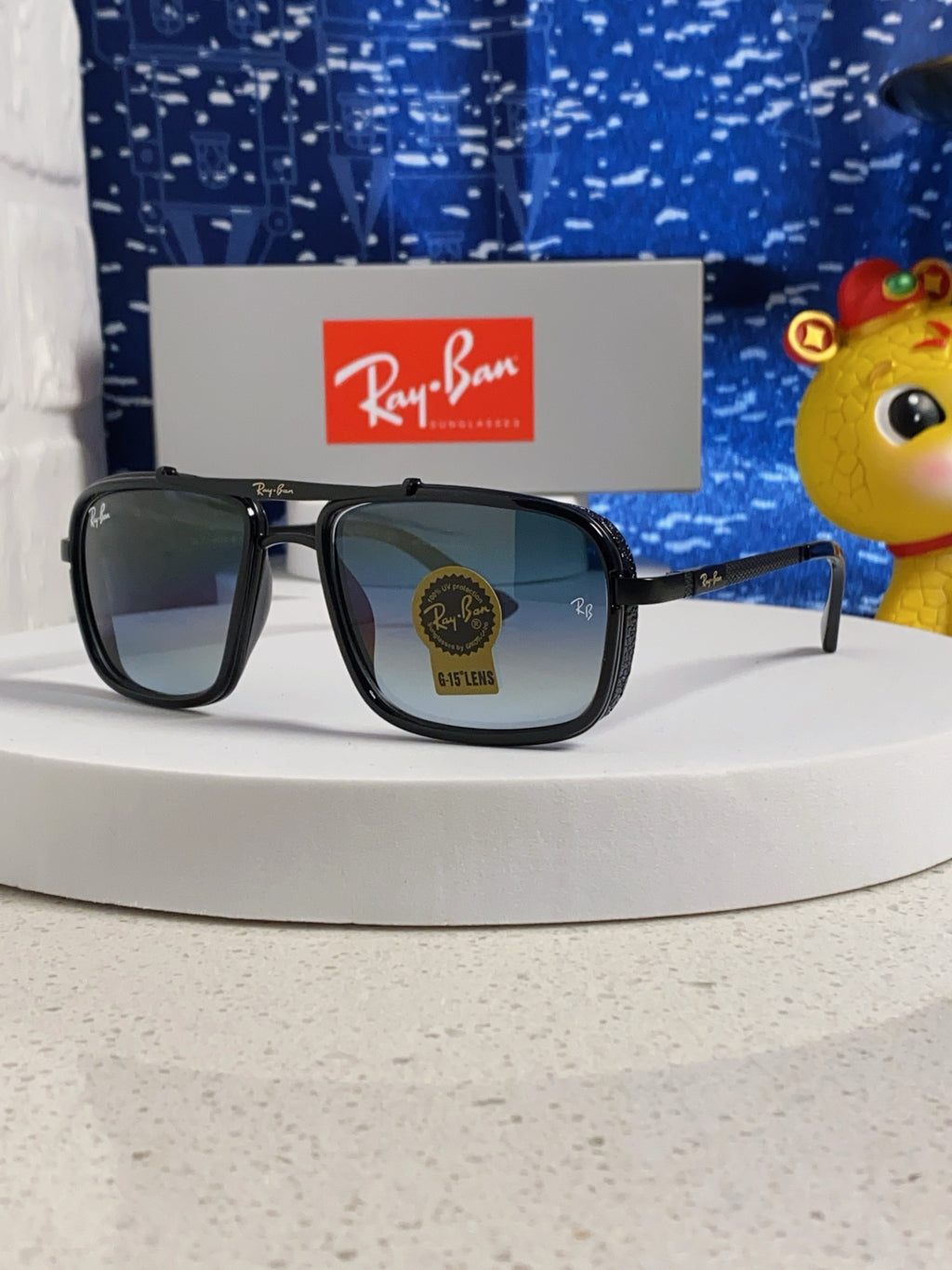 Ray-Ban RB4413 Square Silver Lens Sunglasses for Men & Women - 466530