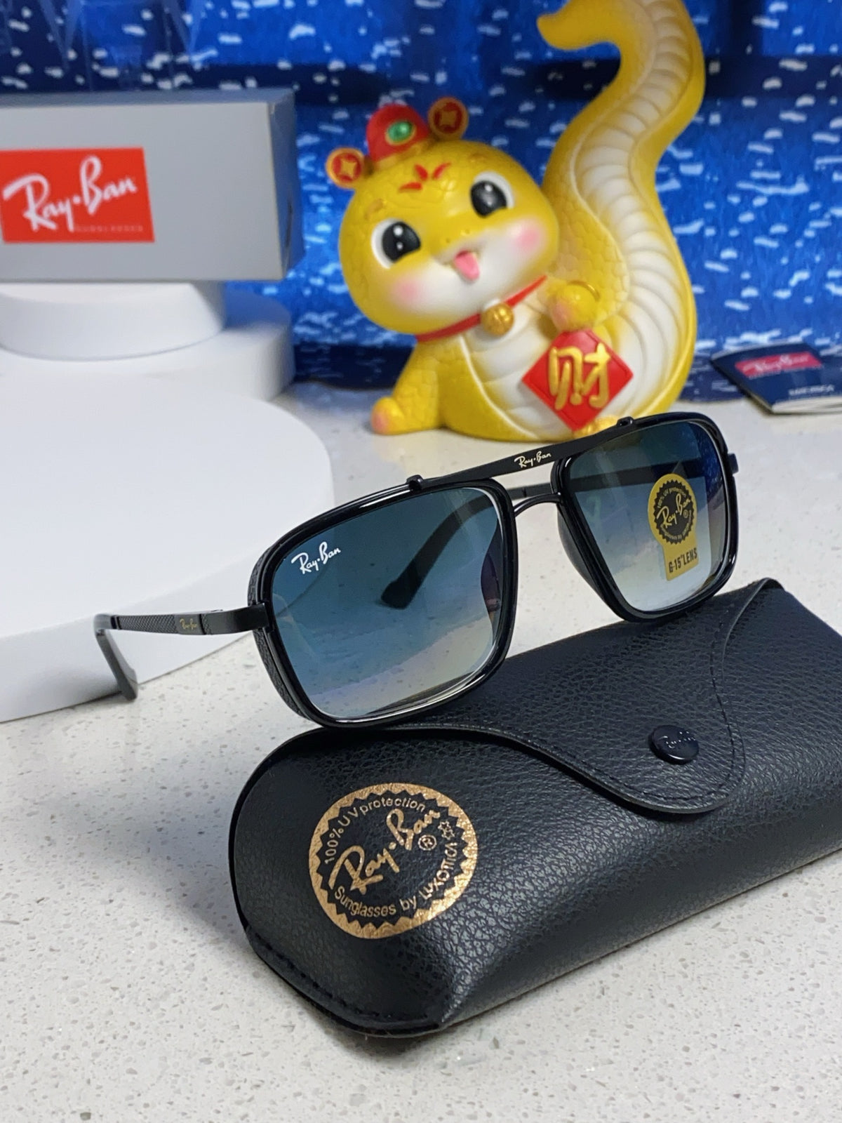Ray-Ban RB4413 Square Silver Lens Sunglasses for Men & Women - 466530 - detail image 10