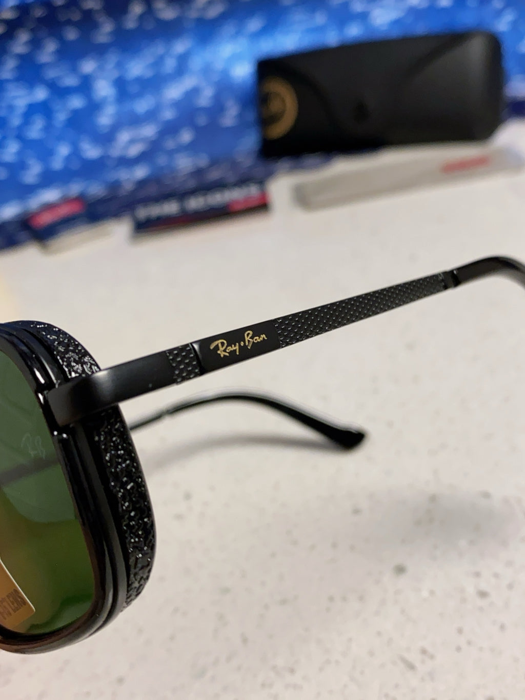Ray-Ban RB4413 Square Green Lens Sunglasses for Men & Women - detail image 7