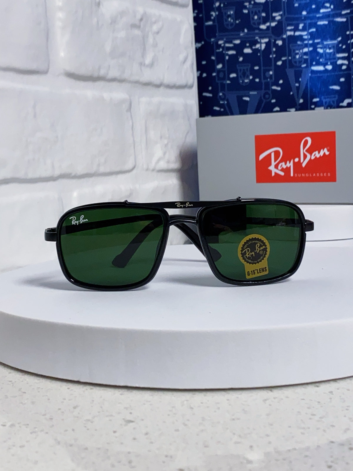 Ray-Ban RB4413 Square Green Lens Sunglasses for Men & Women - detail image 2