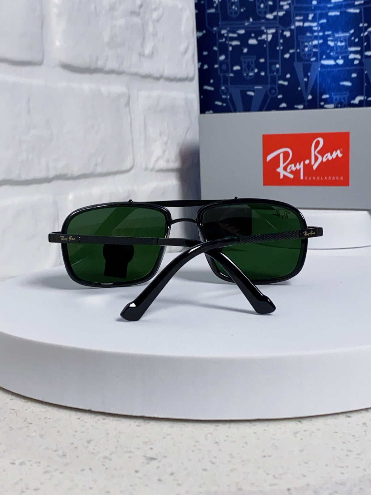 Ray-Ban RB4413 Square Green Lens Sunglasses for Men & Women - detail image 3