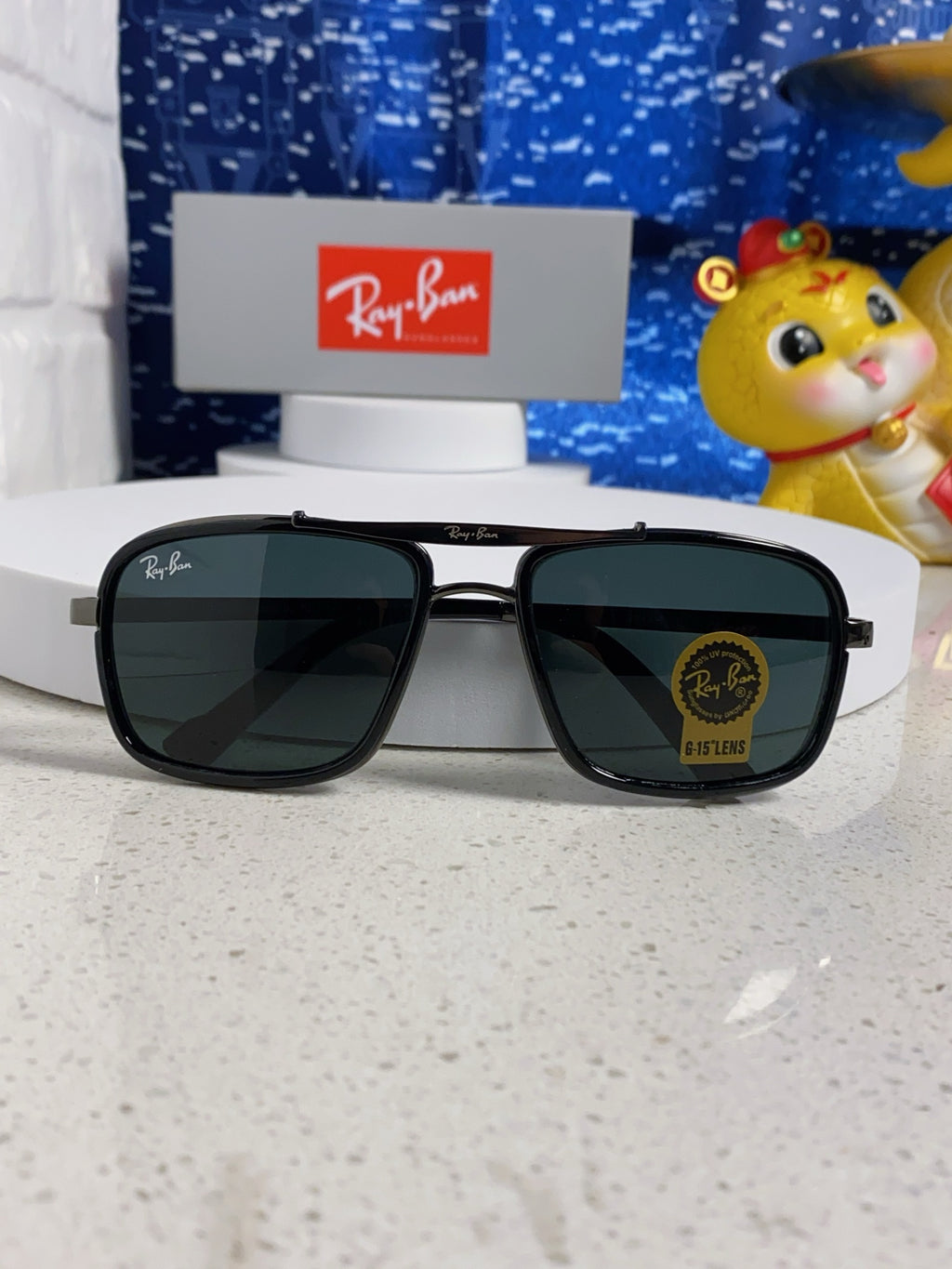 Ray-Ban RB4413 Square Silver Lens Sunglasses for Men & Women - 466535 - detail image 9
