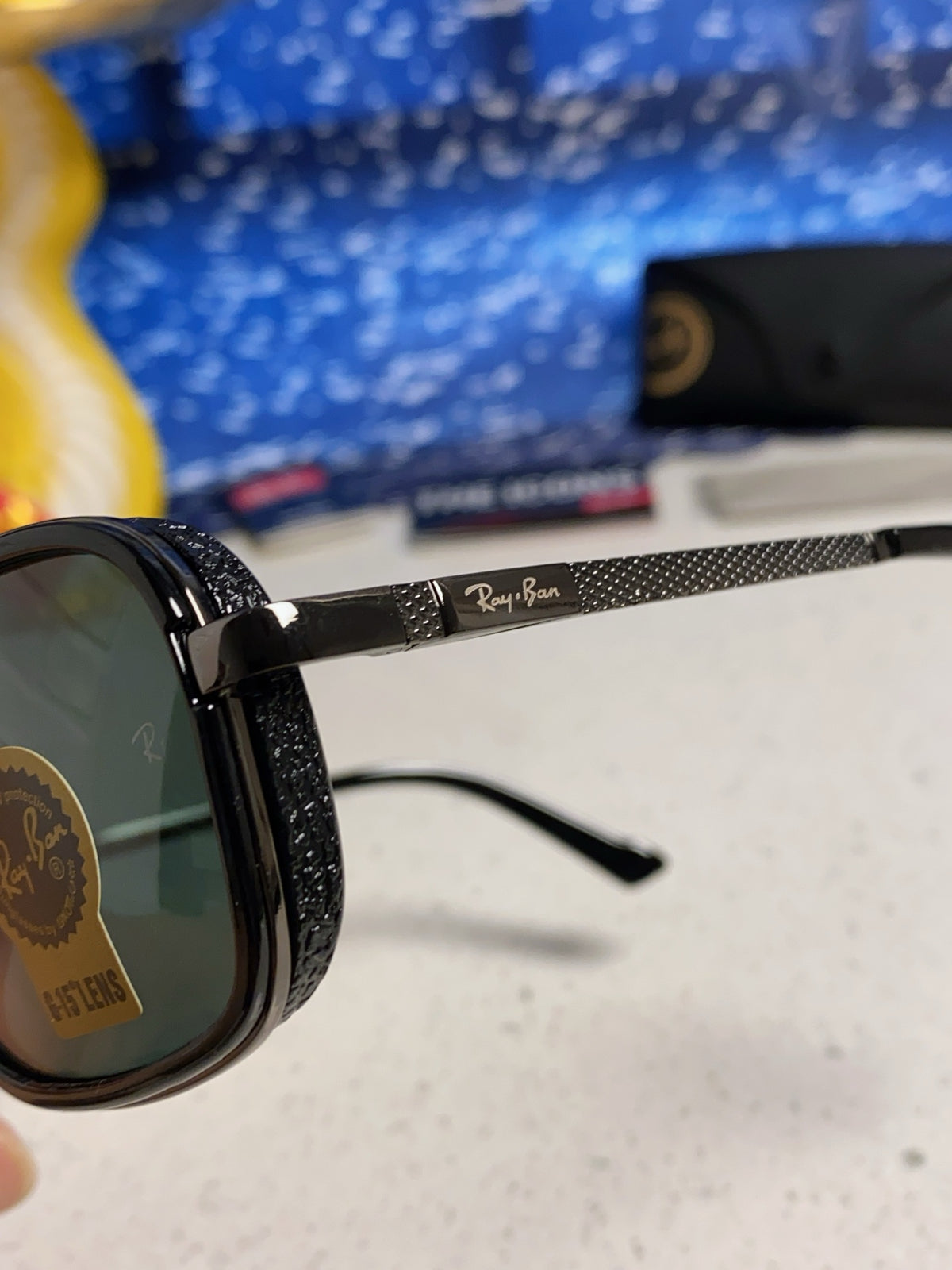 Ray-Ban RB4413 Square Silver Lens Sunglasses for Men & Women - 466535 - detail image 7