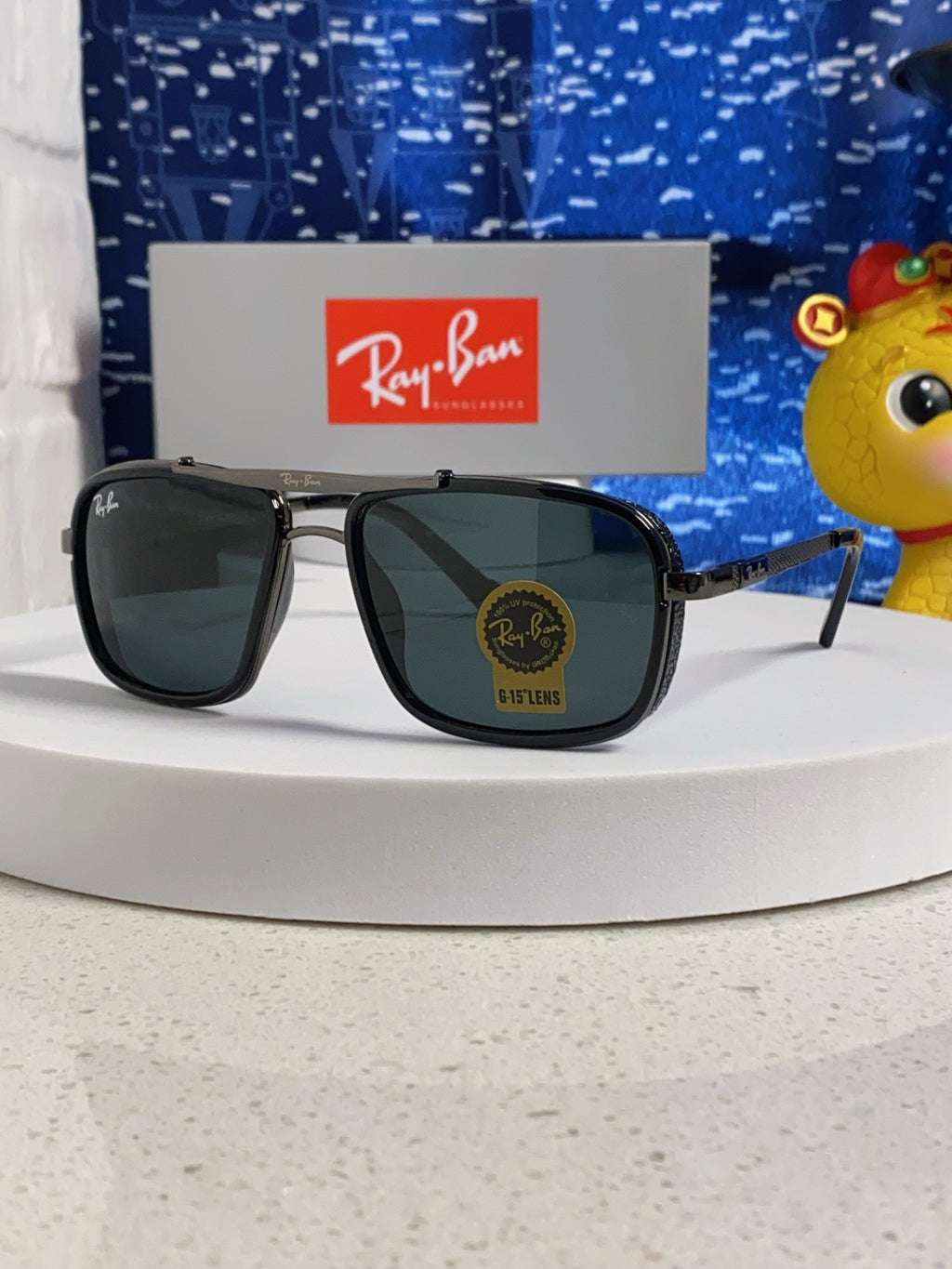 Ray-Ban RB4413 Square Silver Lens Sunglasses for Men & Women - 466535