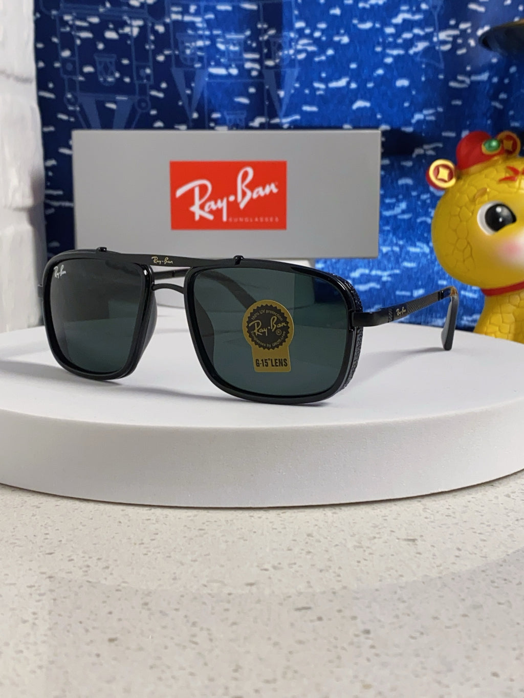 Ray-Ban RB4413 Square Silver Lens Sunglasses for Men & Women - 466536