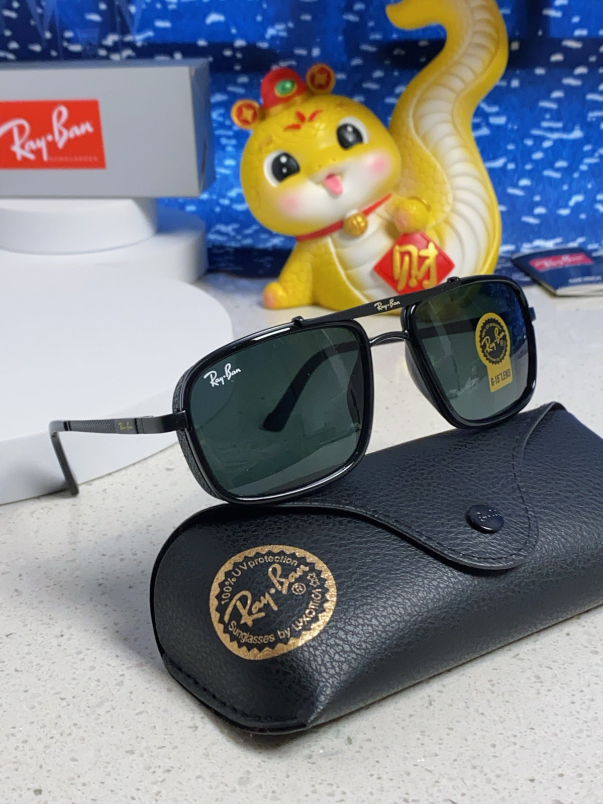 Ray-Ban RB4413 Square Silver Lens Sunglasses for Men & Women - 466536 - detail image 10