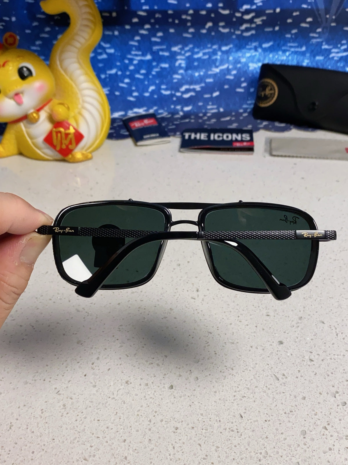 Ray-Ban RB4413 Square Silver Lens Sunglasses for Men & Women - 466536 - detail image 5