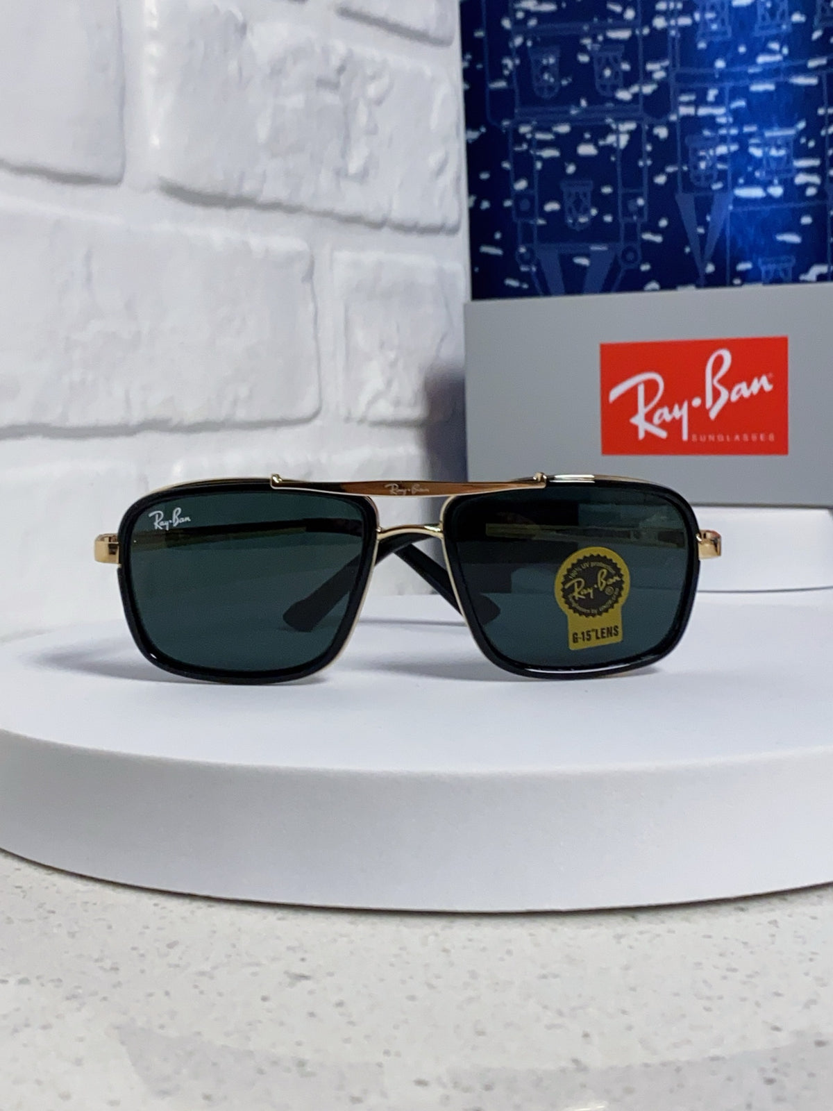 Ray-Ban RB4413 Square Silver Lens Sunglasses for Men & Women - detail image 2