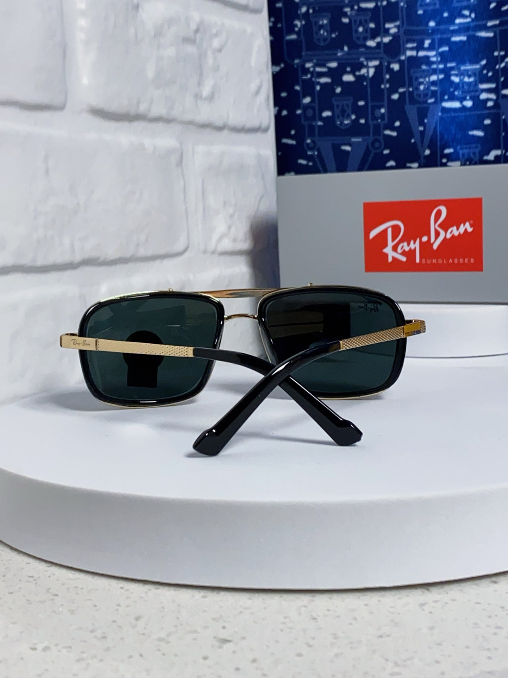 Ray-Ban RB4413 Square Silver Lens Sunglasses for Men & Women - detail image 3