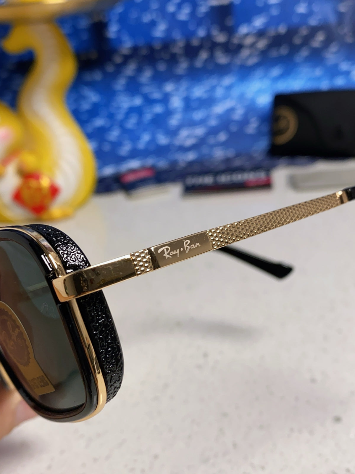 Ray-Ban RB4413 Square Silver Lens Sunglasses for Men & Women - detail image 7
