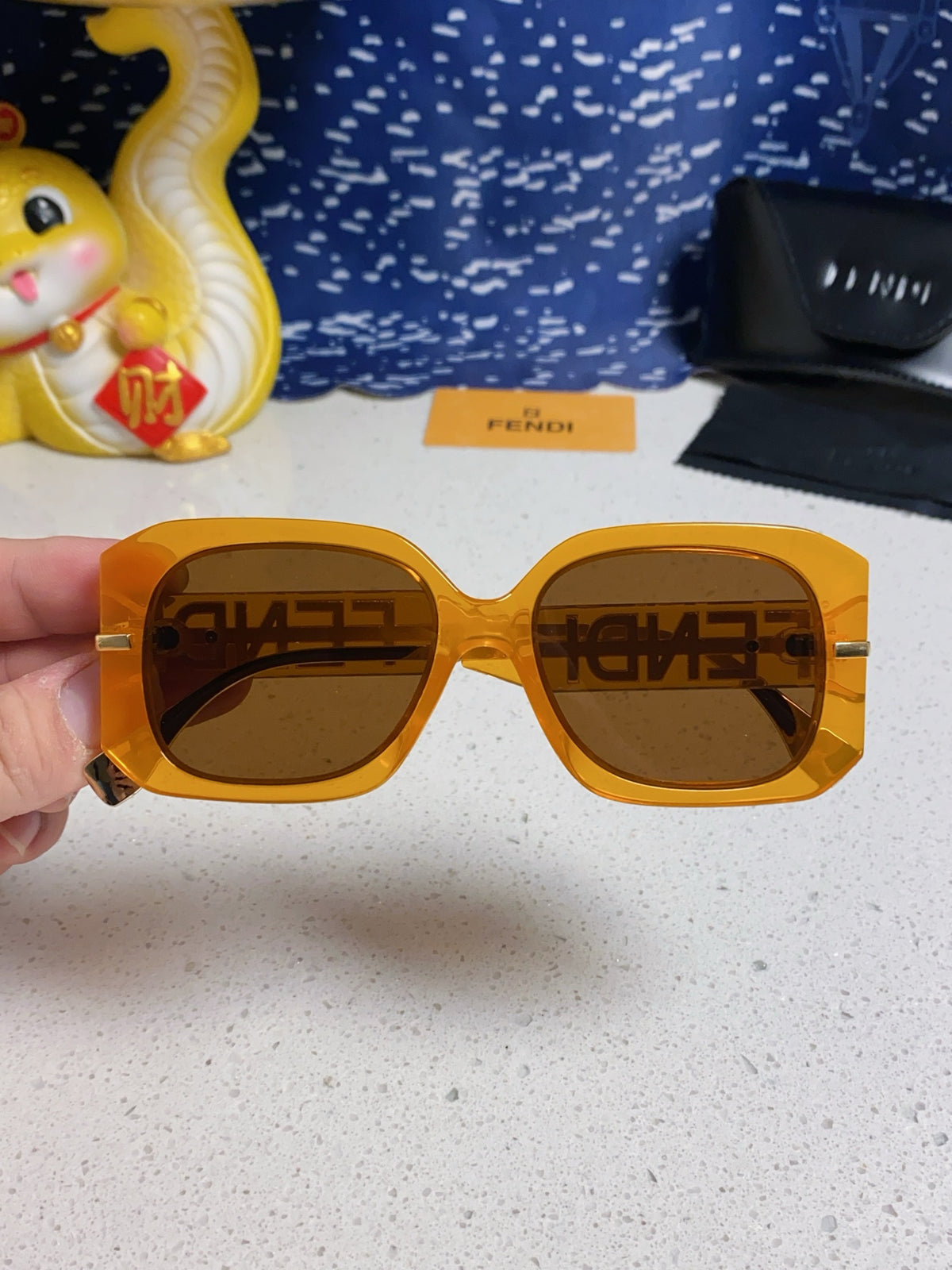 Fendi Oversized Brown Lens Sunglasses for Women - 466210 - detail image 4