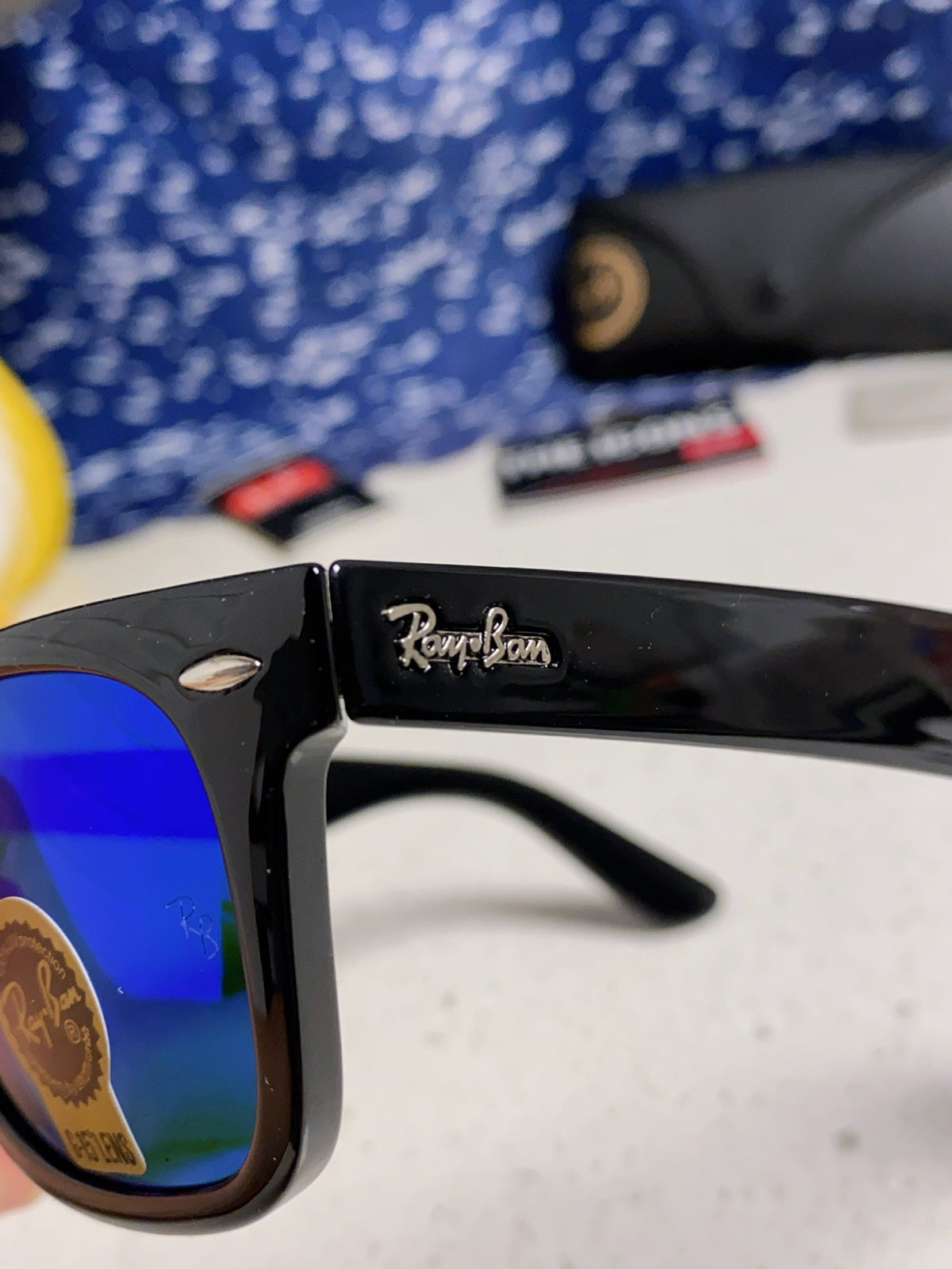 Ray-Ban Acetate Square Blue Lens Sunglasses for Men & Women - 466551 - detail image 7