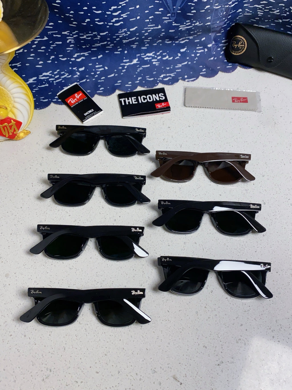 Ray-Ban Acetate Square Orange Lens Sunglasses for Men & Women - detail image 11