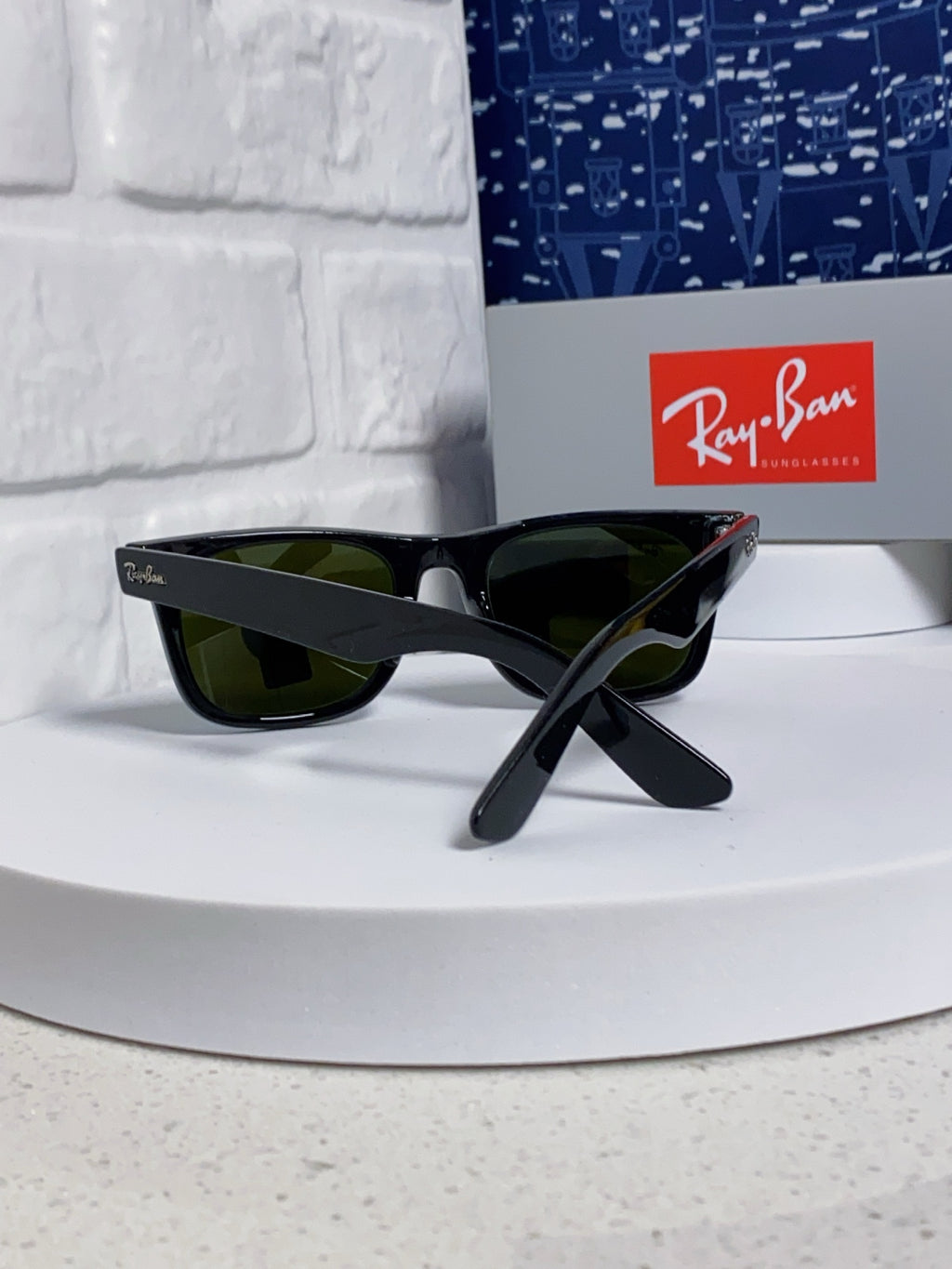 Ray-Ban Acetate Square Blue Lens Sunglasses for Men & Women - detail image 3