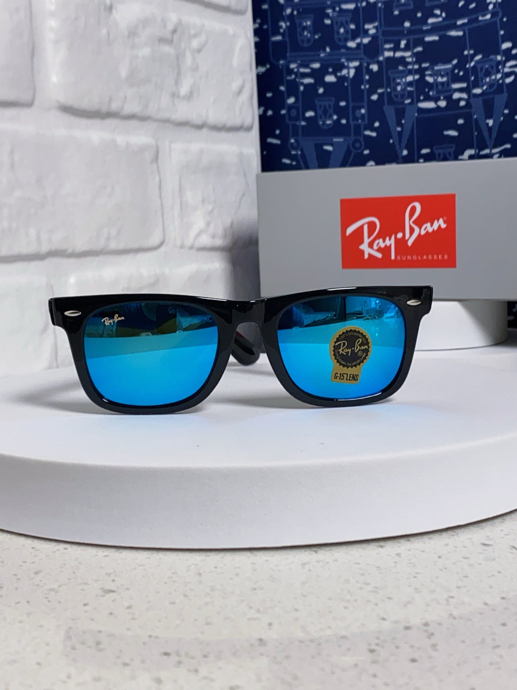 Ray-Ban Acetate Square Blue Lens Sunglasses for Men & Women - detail image 2