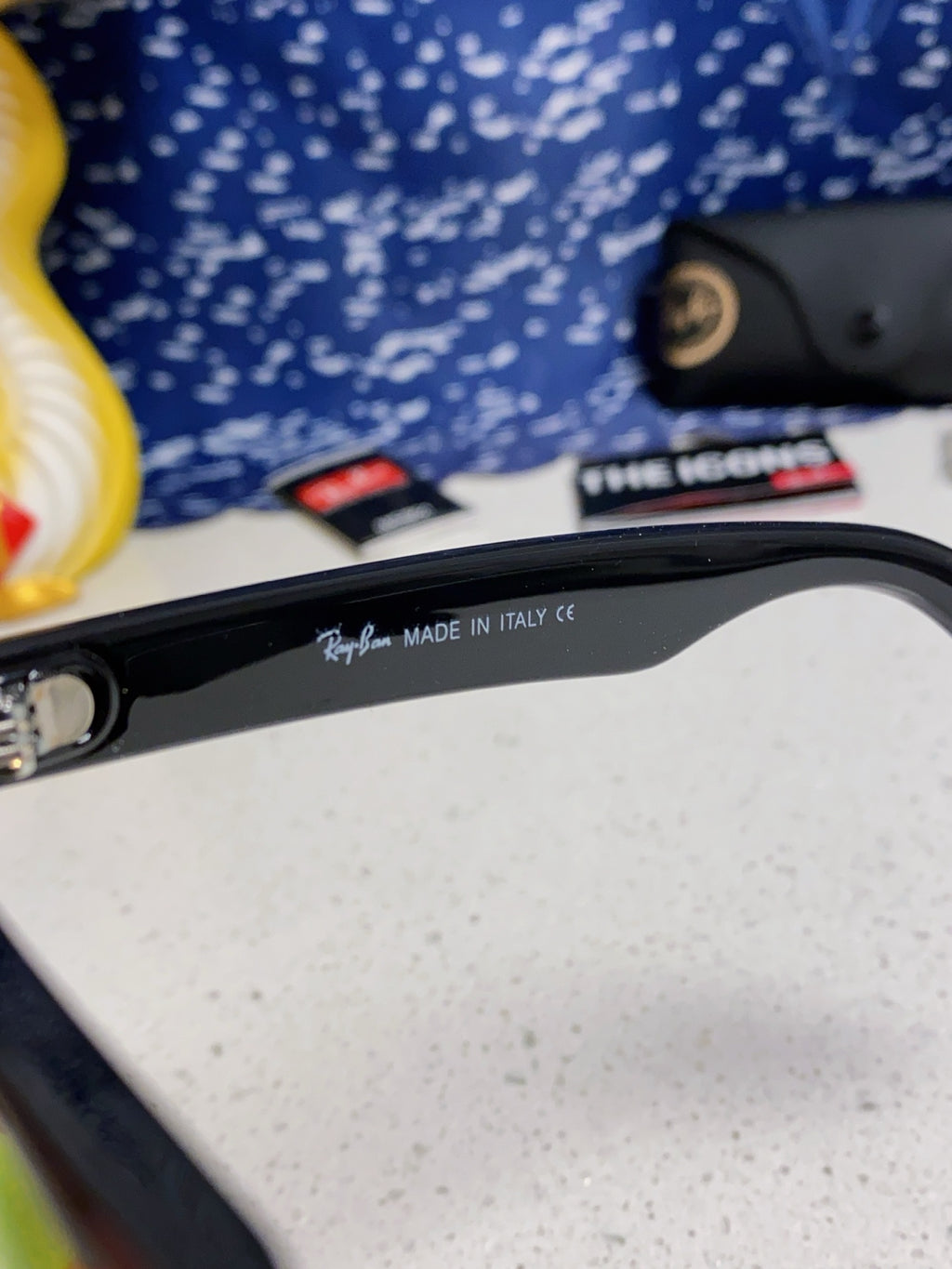 Ray-Ban Acetate Square Orange Lens Sunglasses for Men & Women - detail image 8