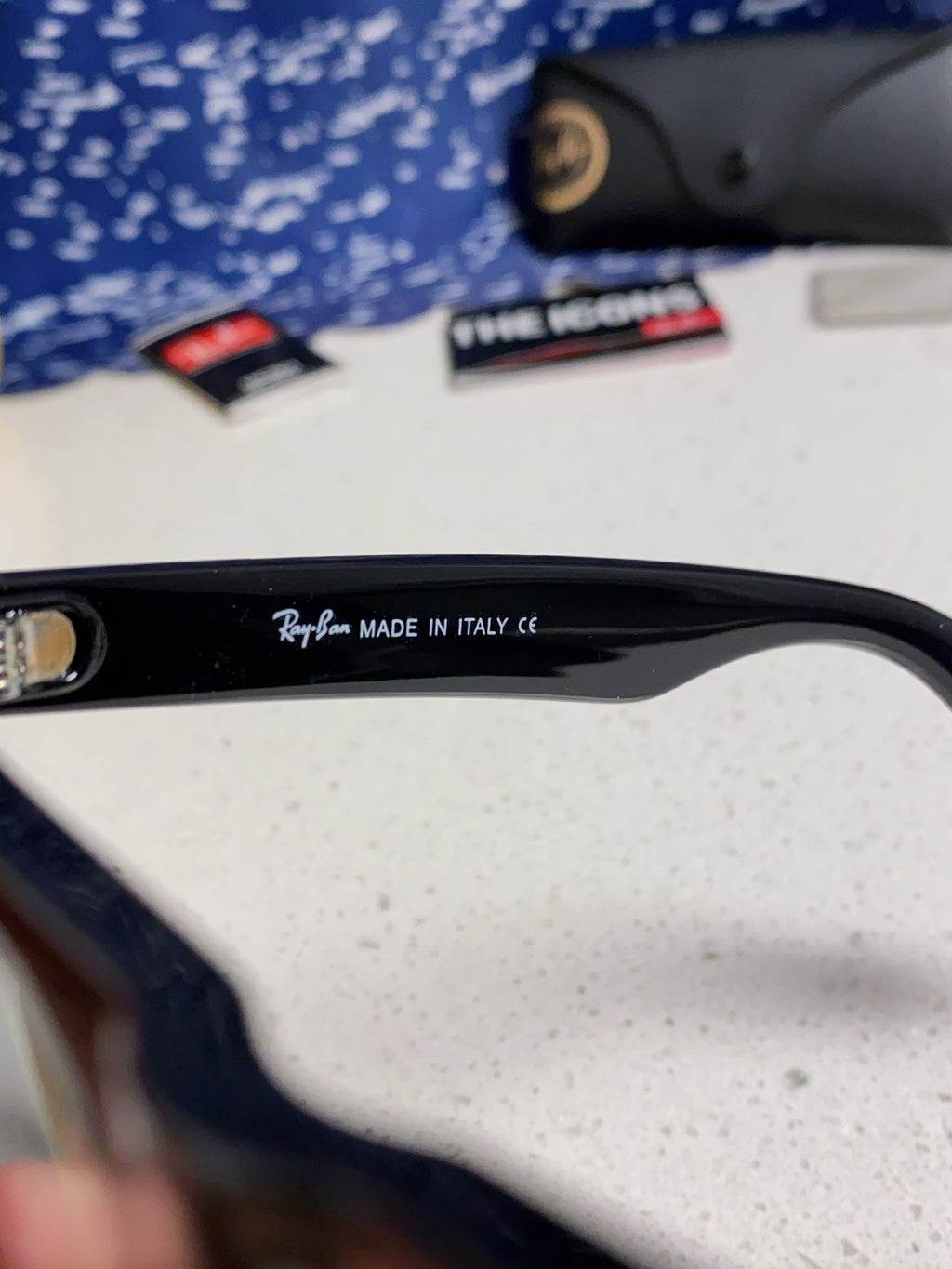 Ray-Ban Acetate Square Silver Lens Sunglasses for Men & Women - detail image 8