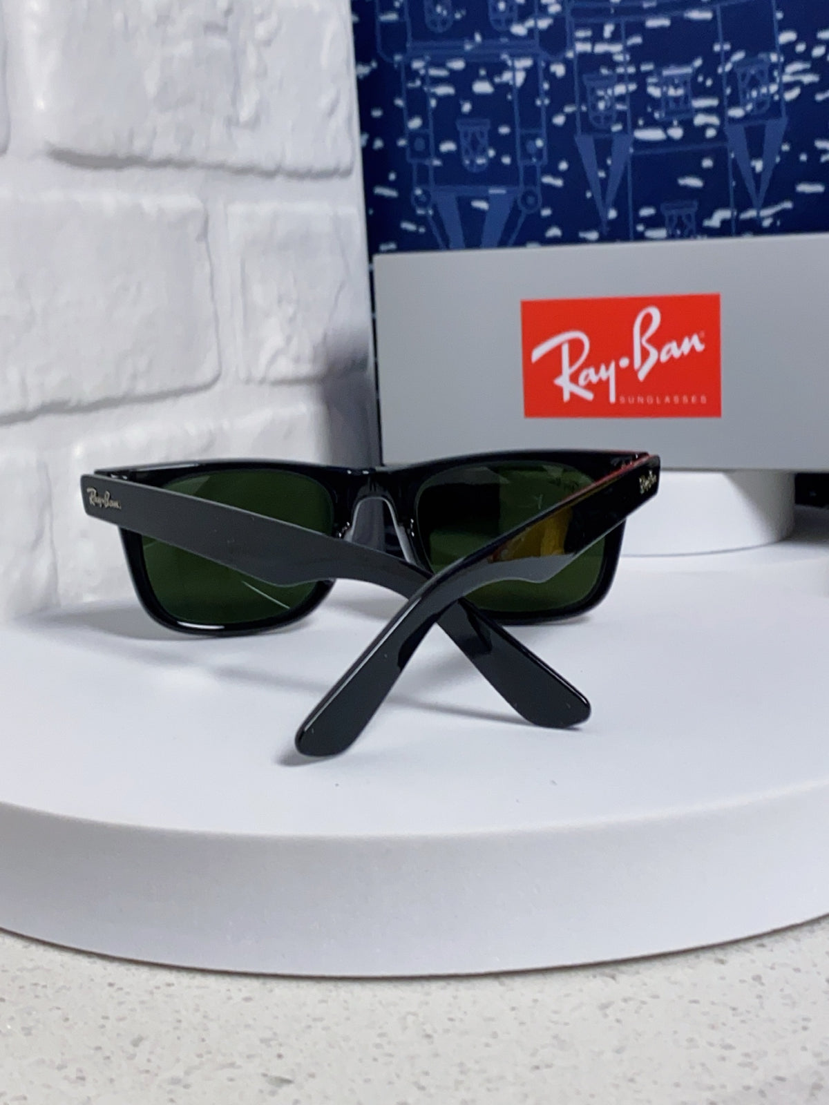 Ray-Ban Acetate Square Silver Lens Sunglasses for Men & Women - detail image 3