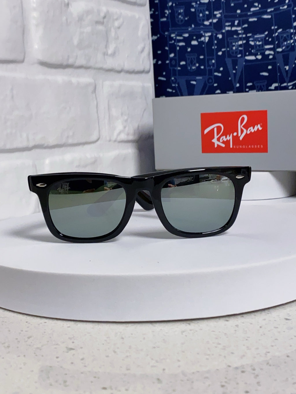 Ray-Ban Acetate Square Silver Lens Sunglasses for Men & Women - detail image 2