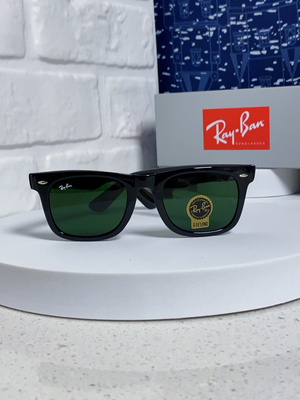 Ray-Ban Acetate Square Green Lens Sunglasses for Men & Women - detail image 2