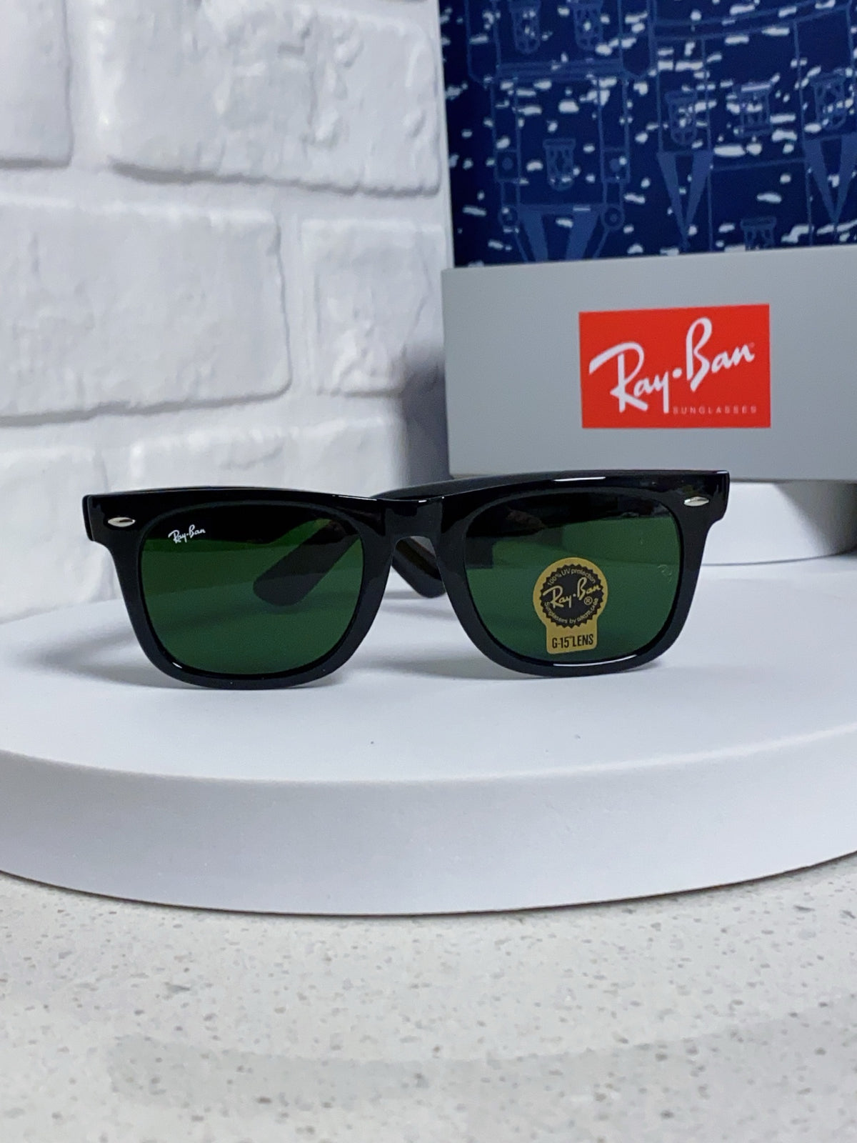 Ray-Ban Acetate Square Green Lens Sunglasses for Men & Women - detail image 2