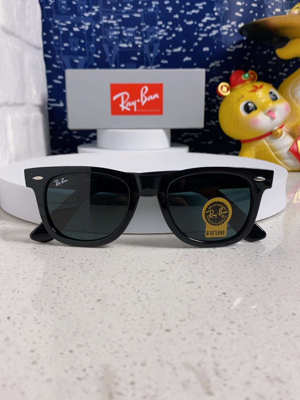 Ray-Ban Acetate Square Pink Lens Sunglasses for Men & Women - detail image 8