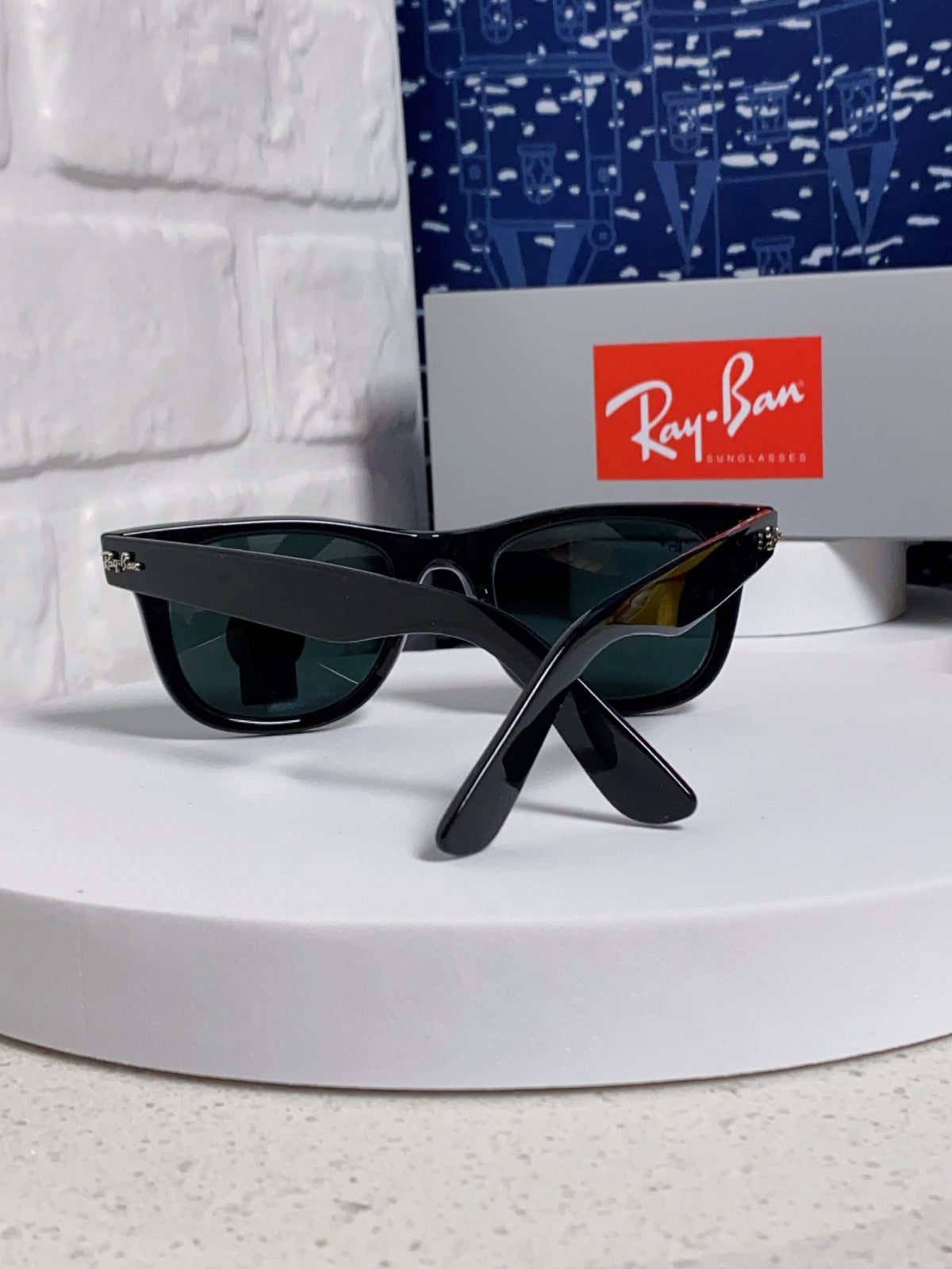 Ray-Ban Acetate Square Pink Lens Sunglasses for Men & Women - detail image 3