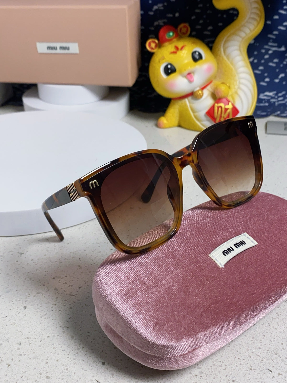 Miu Miu Round Brown Lens Sunglasses for Women - 432671 - detail image 9