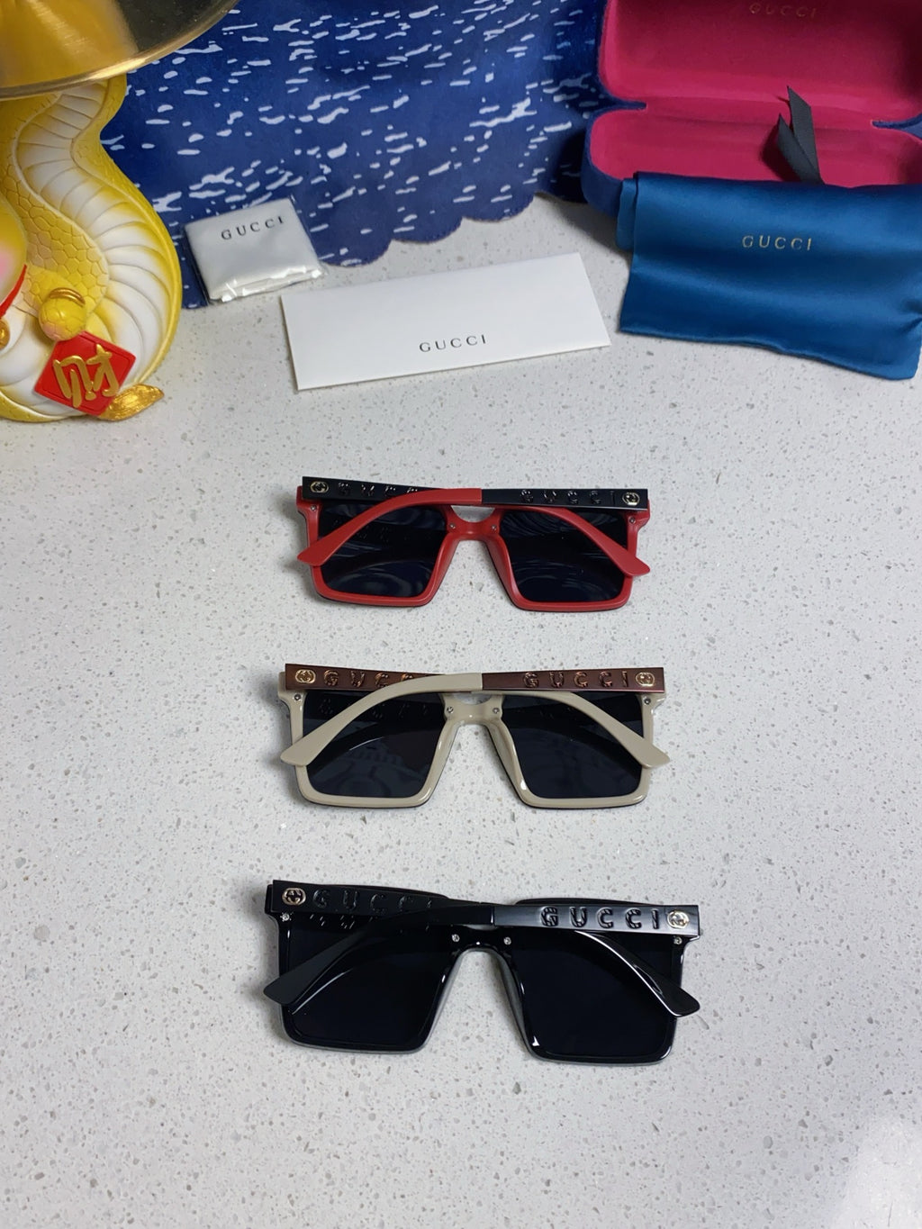 Gucci Polarized Square Silver Lens Sunglasses for Men & Women - 357880 - detail image 11
