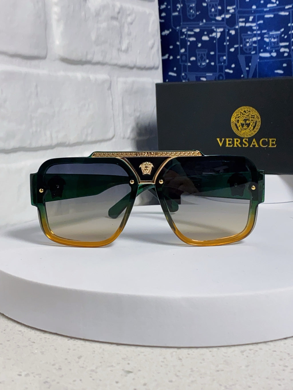 Versace Oversized Silver Lens Sunglasses for Men & Women - 358799 - detail image 2