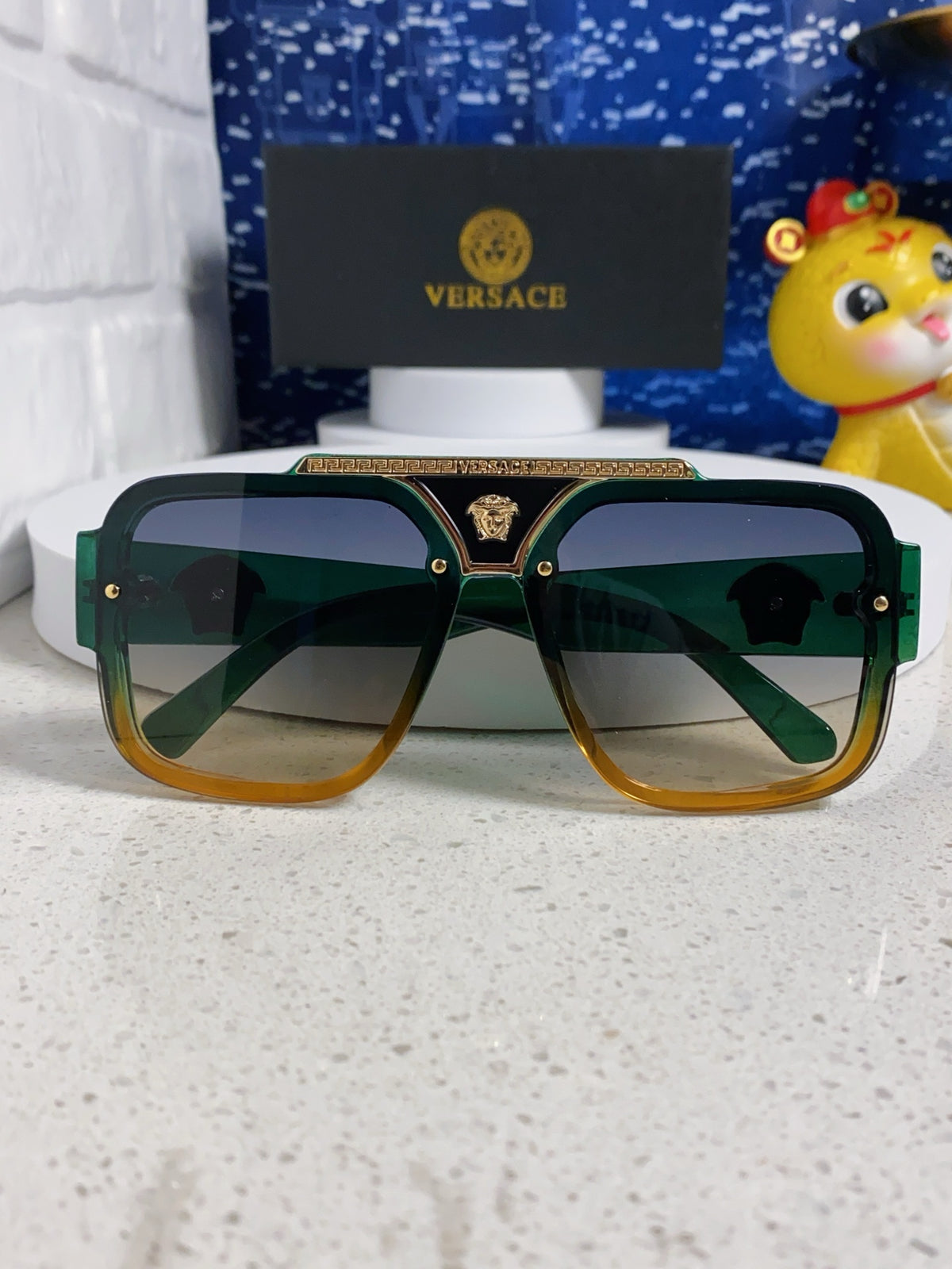 Versace Oversized Silver Lens Sunglasses for Men & Women - 358799 - detail image 8