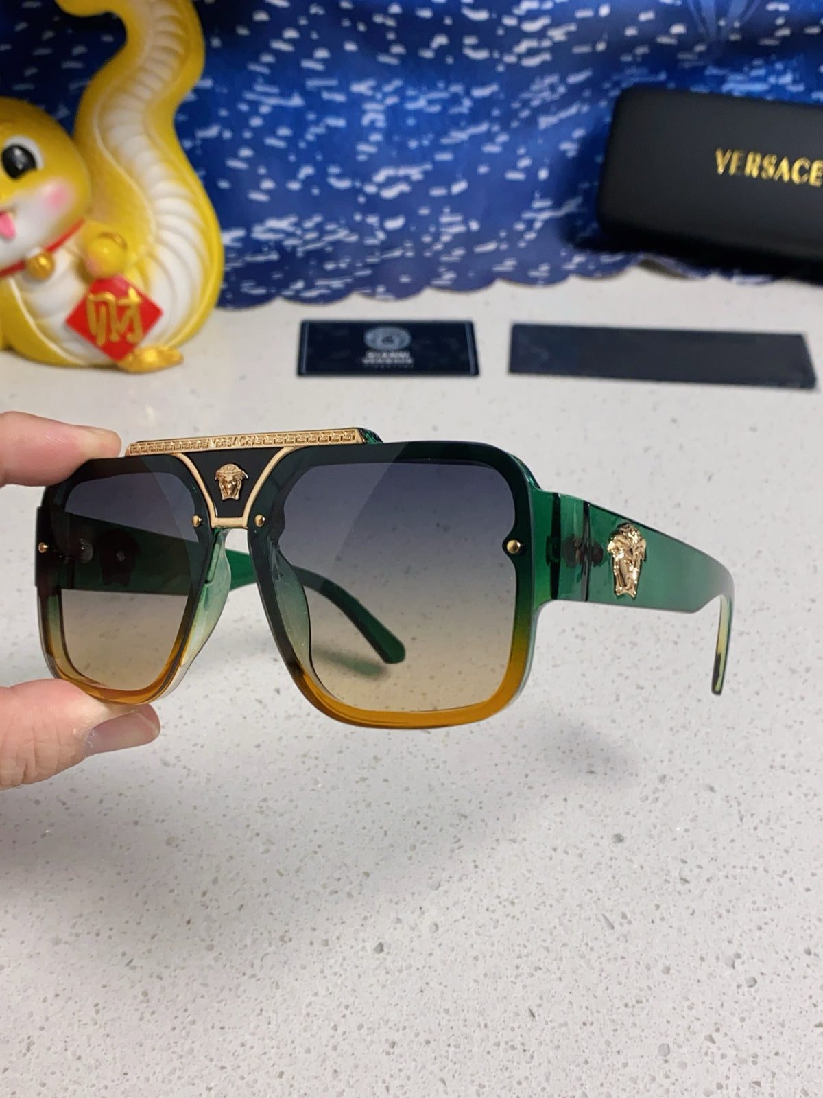 Versace Oversized Silver Lens Sunglasses for Men & Women - 358799 - detail image 6