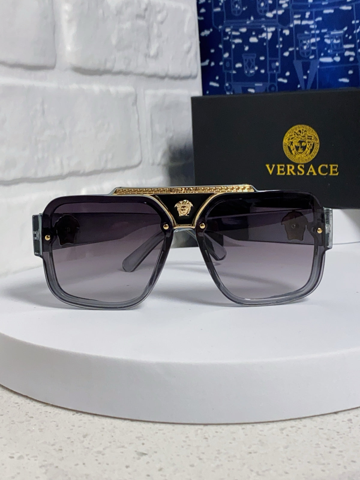 Versace Oversized Silver Lens Sunglasses for Men & Women - 358800 - detail image 2