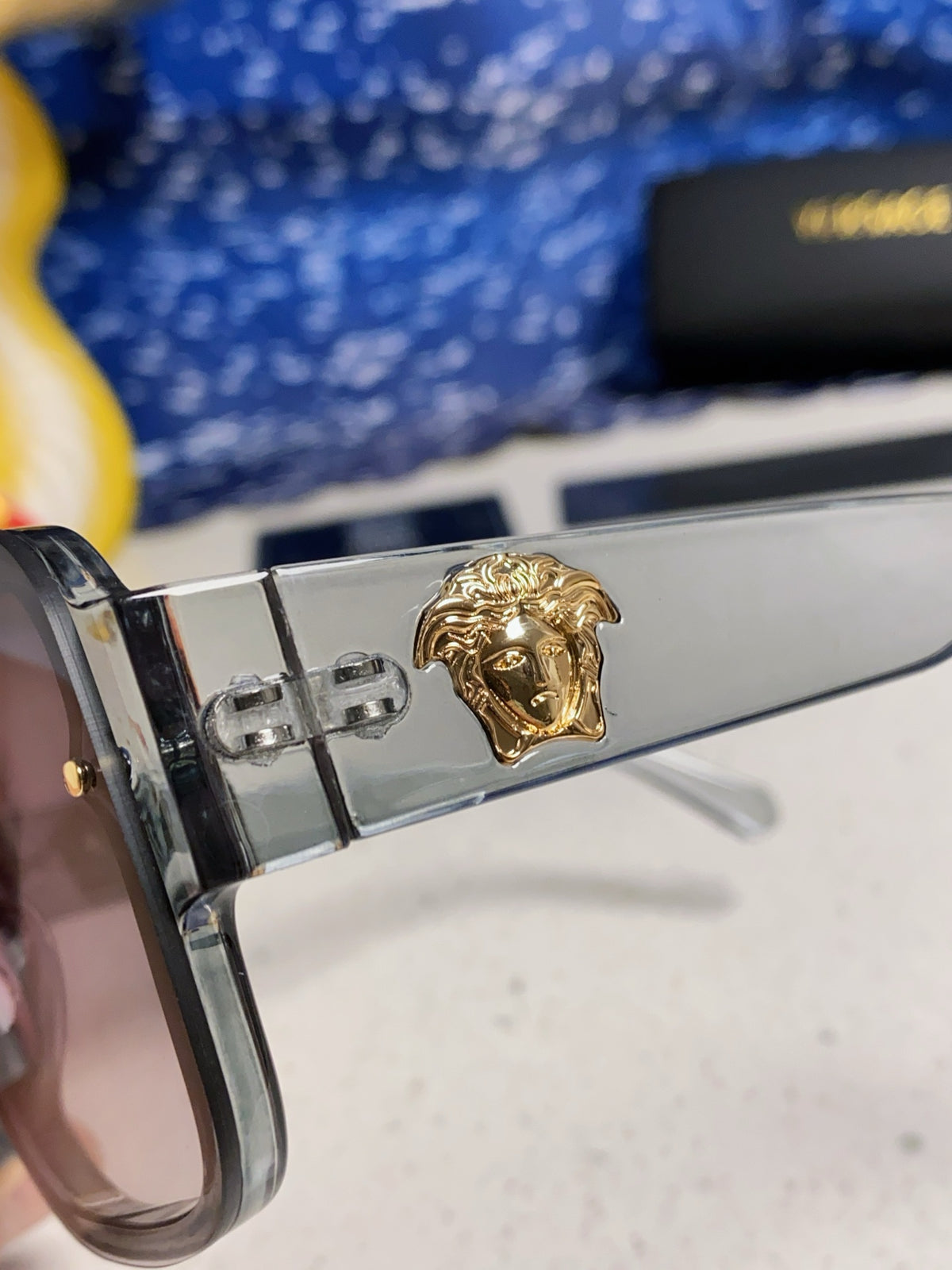 Versace Oversized Silver Lens Sunglasses for Men & Women - 487871 - detail image 7