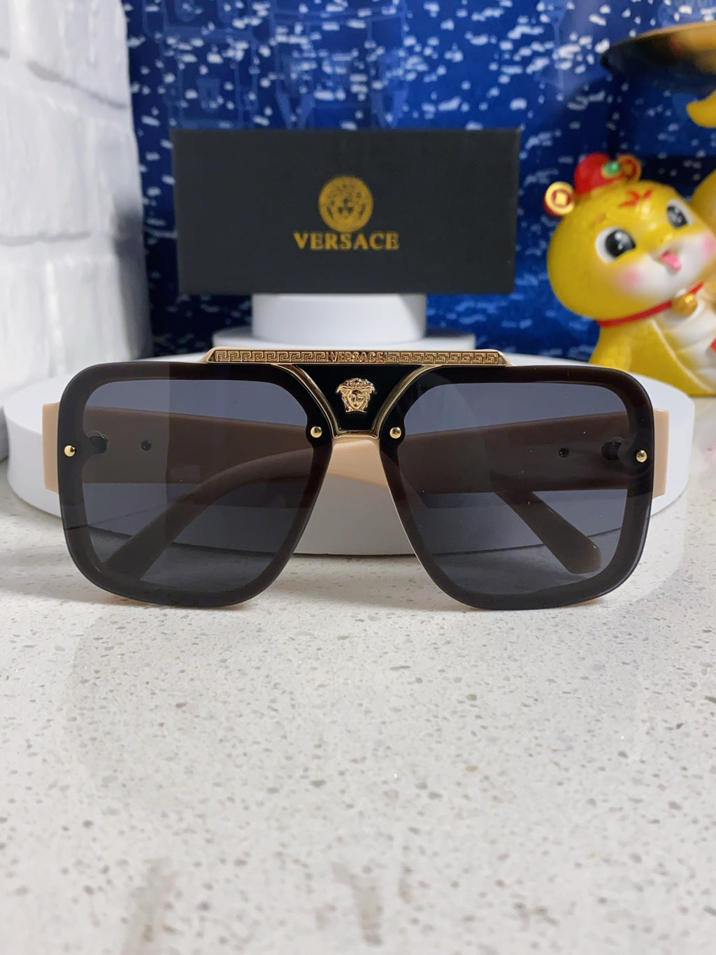 Versace Oversized Silver Lens Sunglasses for Men & Women - 487872 - detail image 8
