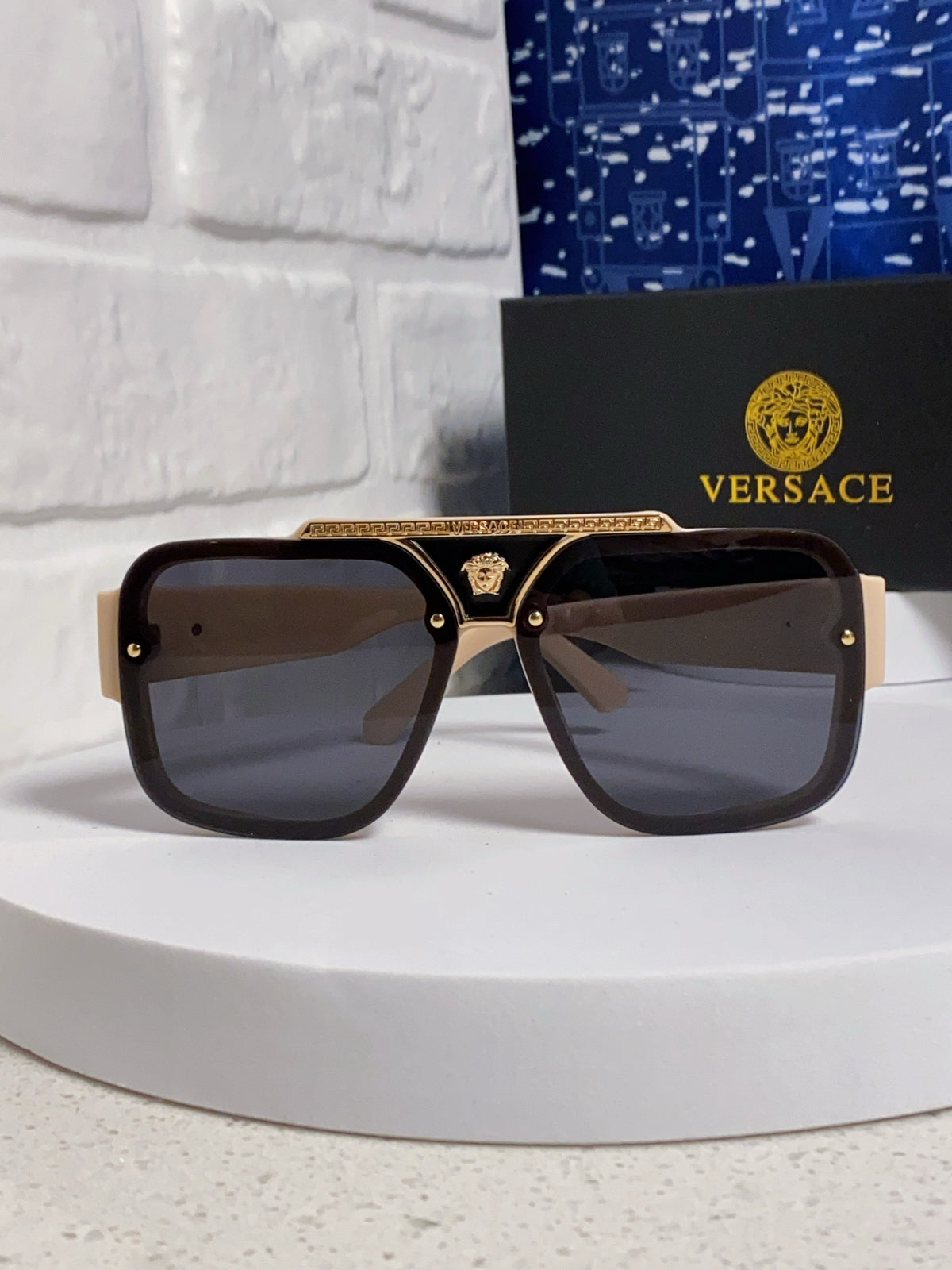 Versace Oversized Silver Lens Sunglasses for Men & Women - 358801 - detail image 2