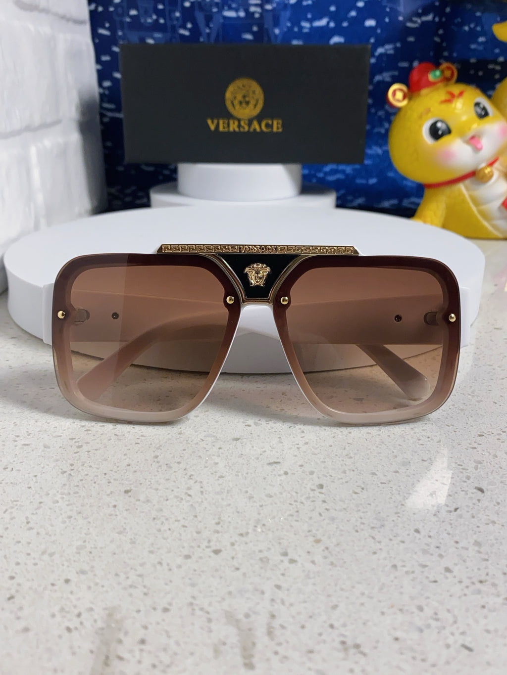 Versace Oversized Brown Lens Sunglasses for Men & Women - 358802 - detail image 8