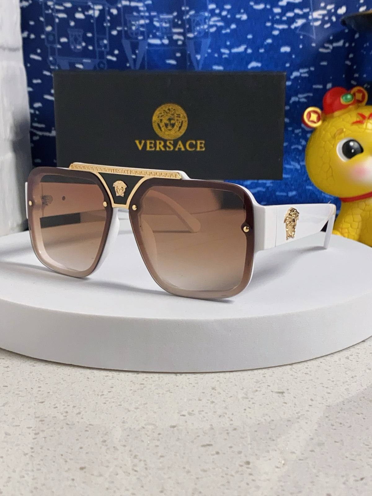 Versace Oversized Brown Lens Sunglasses for Men & Women - 358802