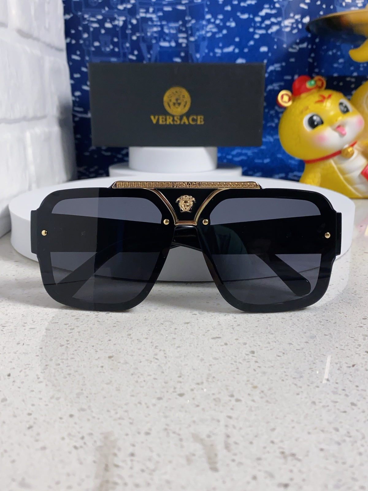 Versace Oversized Silver Lens Sunglasses for Men & Women - 358803 - detail image 8