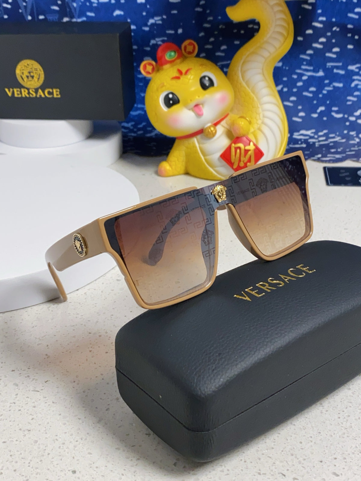 Versace Oversized Silver Lens Sunglasses for Men & Women - 358804 - detail image 10