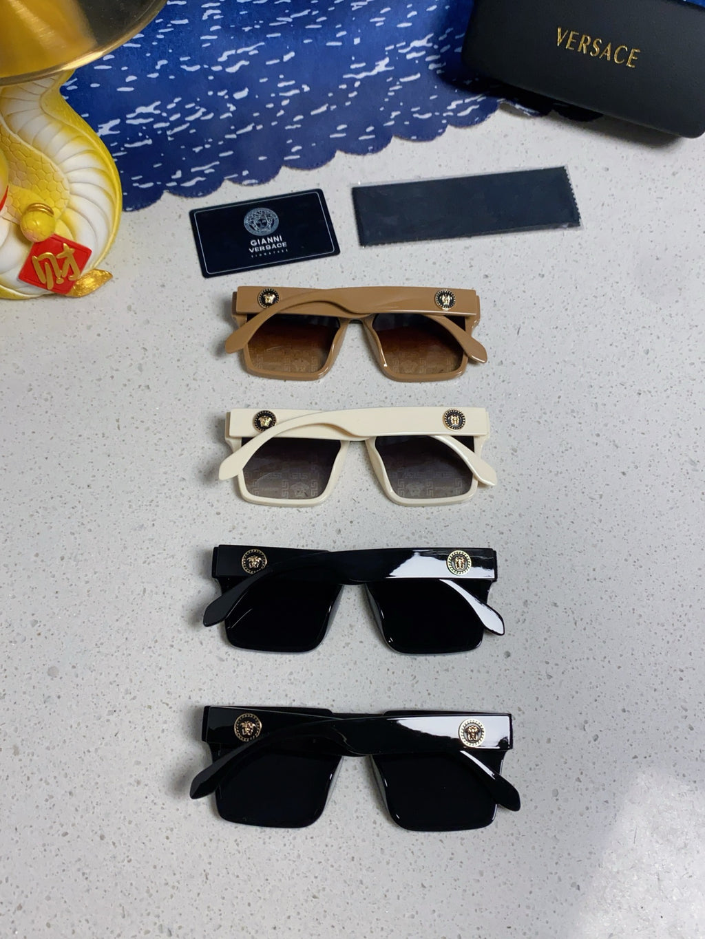 Versace Oversized Silver Lens Sunglasses for Men & Women - 487877 - detail image 11