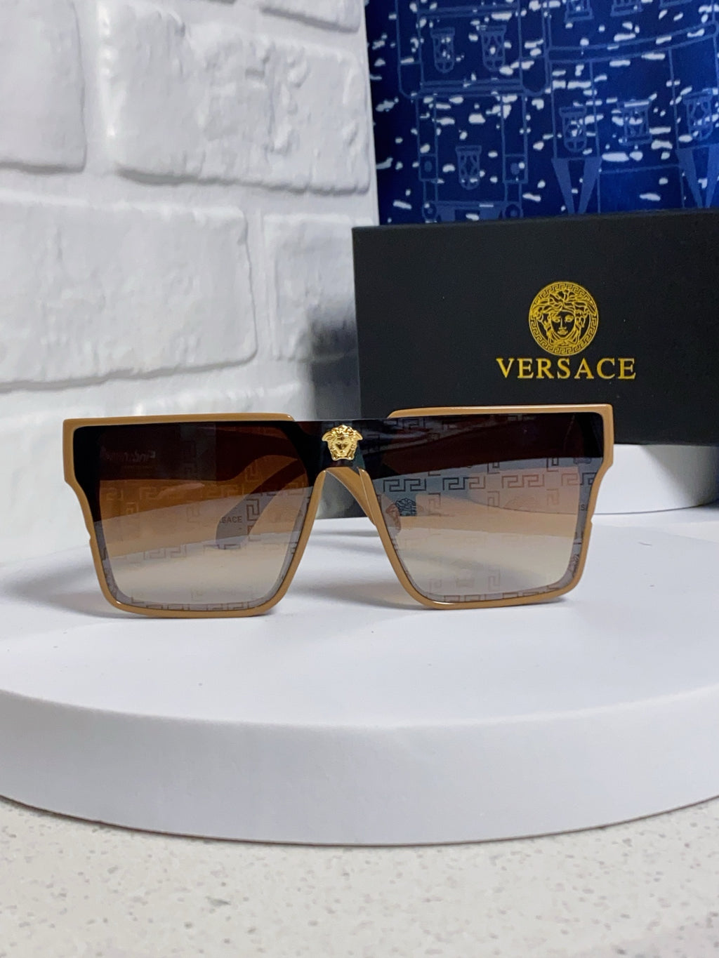 Versace Oversized Silver Lens Sunglasses for Men & Women - 487875 - detail image 2